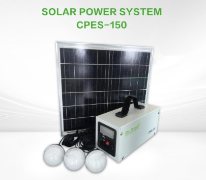 Solar Power System CPES‑150 – Complete 150W Grid‑Tie / Off‑Grid Solar Kit with PV Panel, Inverter and Mounting for Residential Use